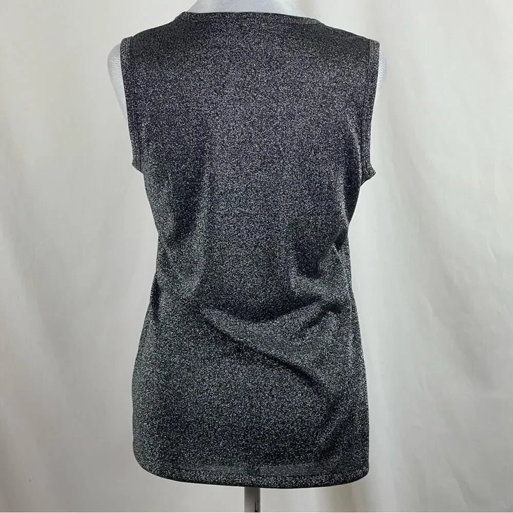 J. Crew Metallic Silver Sleeveless Tank Top NWT Size S Whimsical Rave